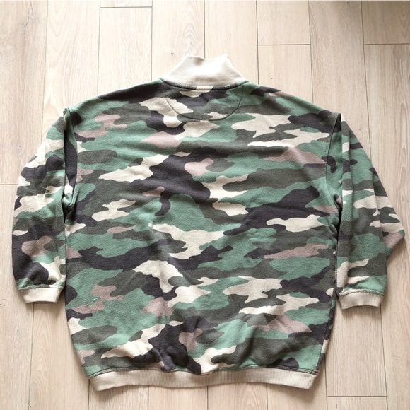 Aerie Camo Oversized 1/4 Zip Sweatshirt Size S - Picture 9 of 11